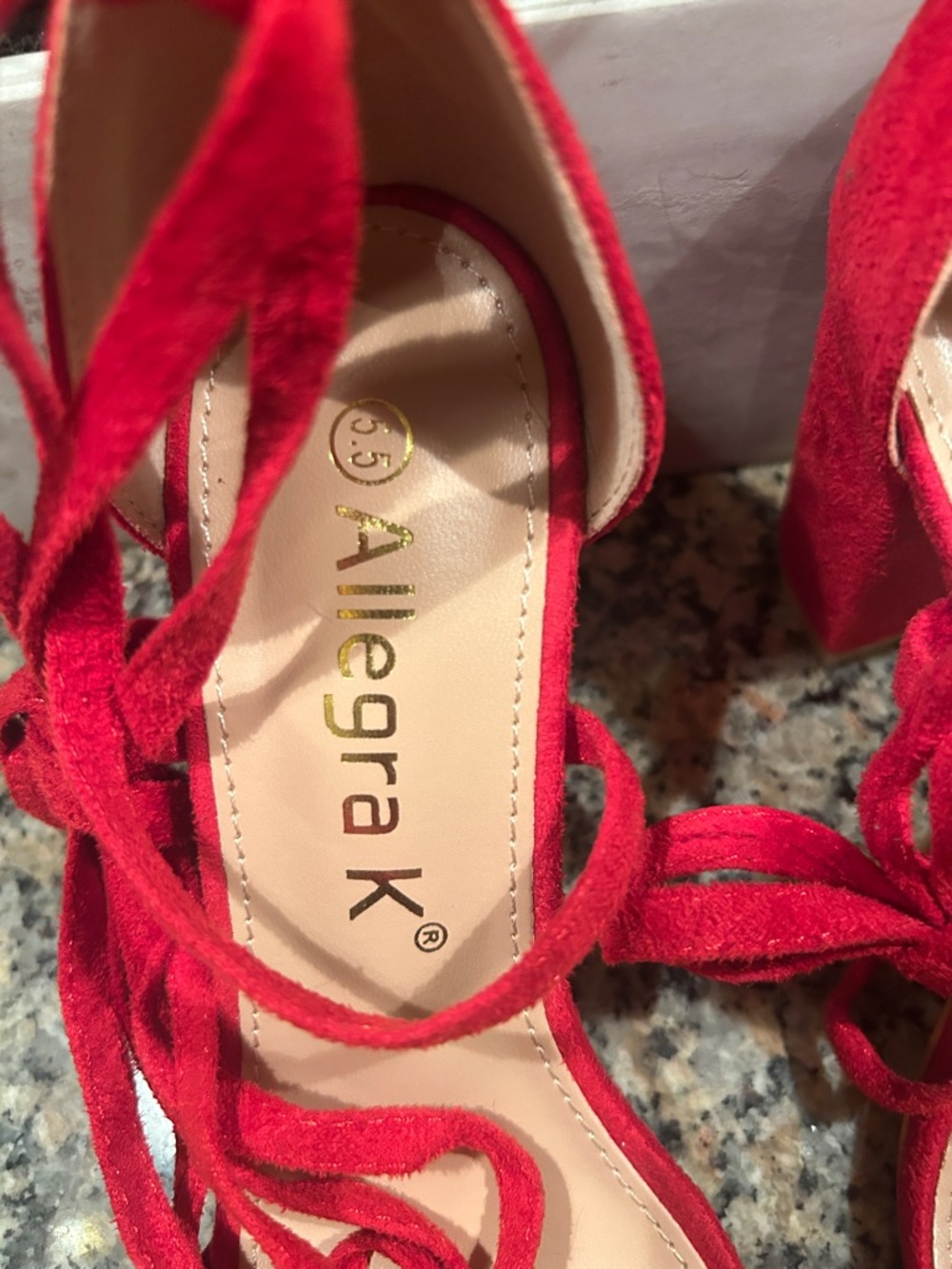 Allegra K Red Wrap-Around Strappy Stiletto Sandal - Picture 5 of 7